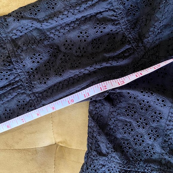 Madewell Black Eyelet Tiered Blouse - Picture 4 of 5